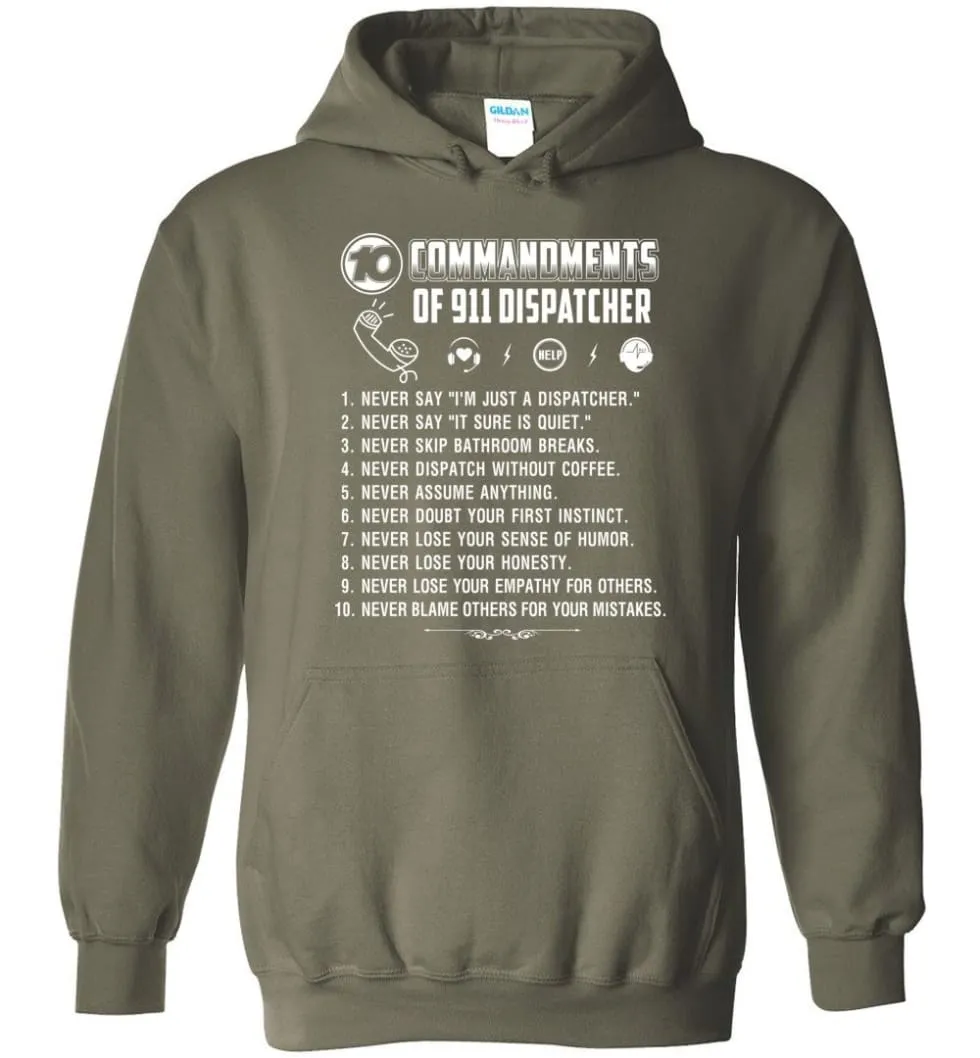 10 Commandments Of 911 Dispatcher Hoodie