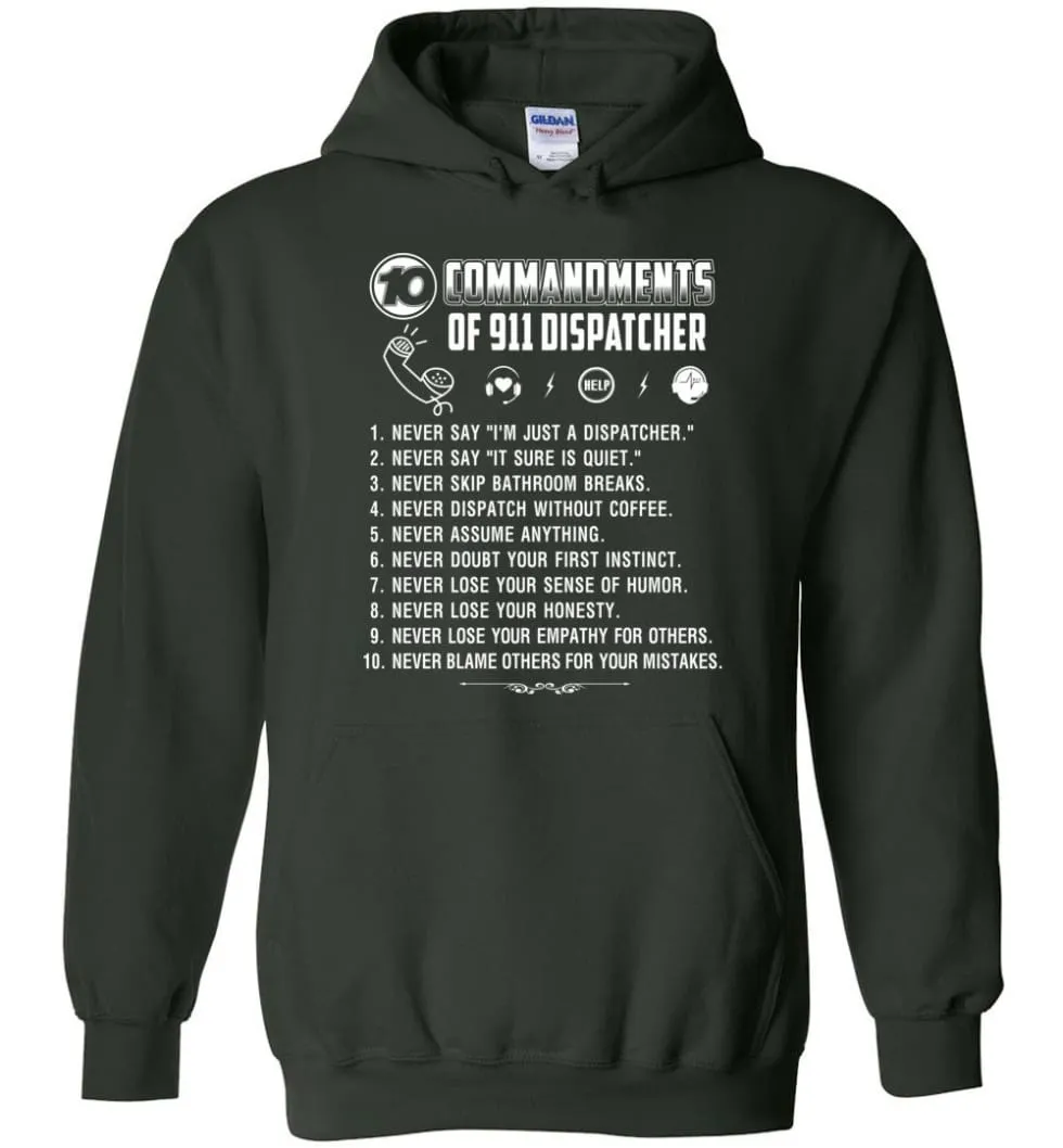 10 Commandments Of 911 Dispatcher Hoodie