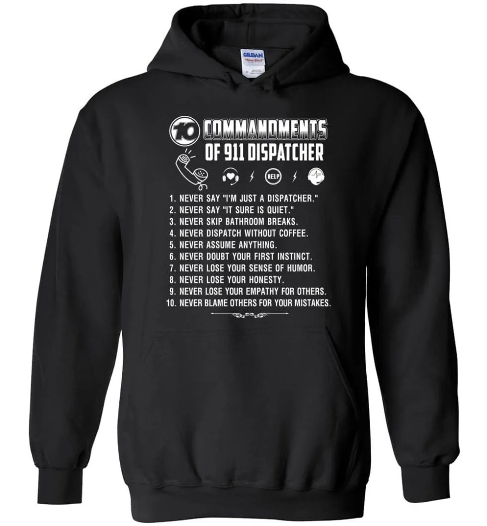 10 Commandments Of 911 Dispatcher Hoodie