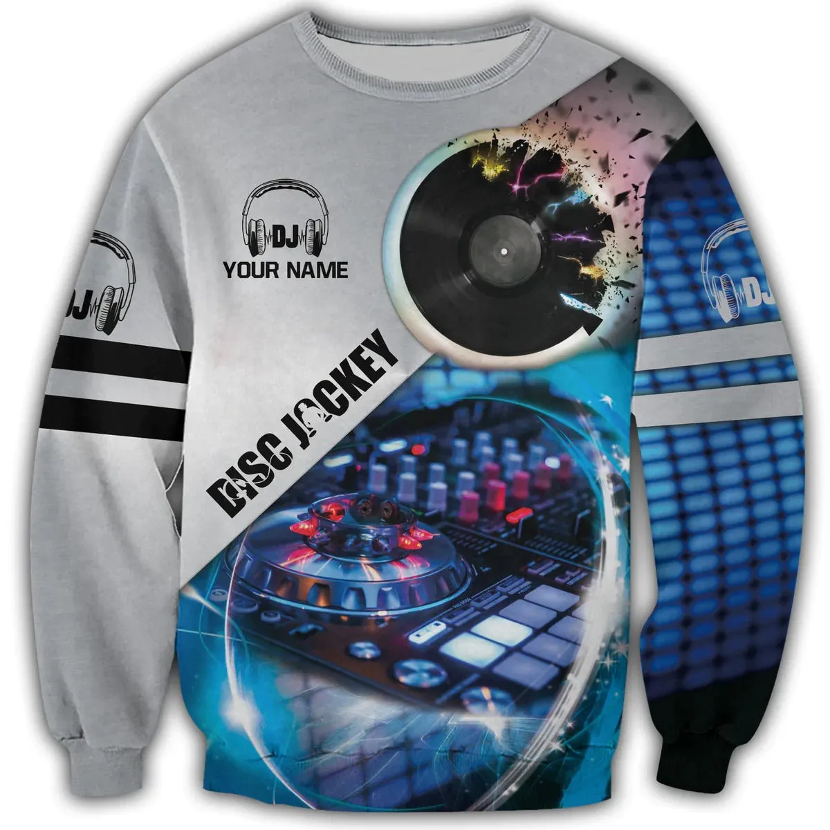 3D All Over Print Disc Jockey Hoodie, DJ Shirts Custom, Winter DJ Clothing