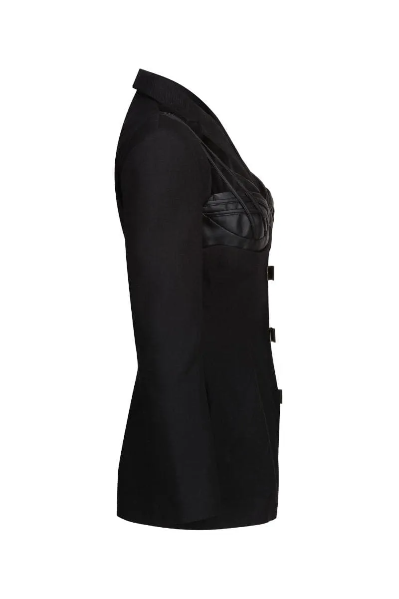 ARDEN BLACK CORSET BLAZER