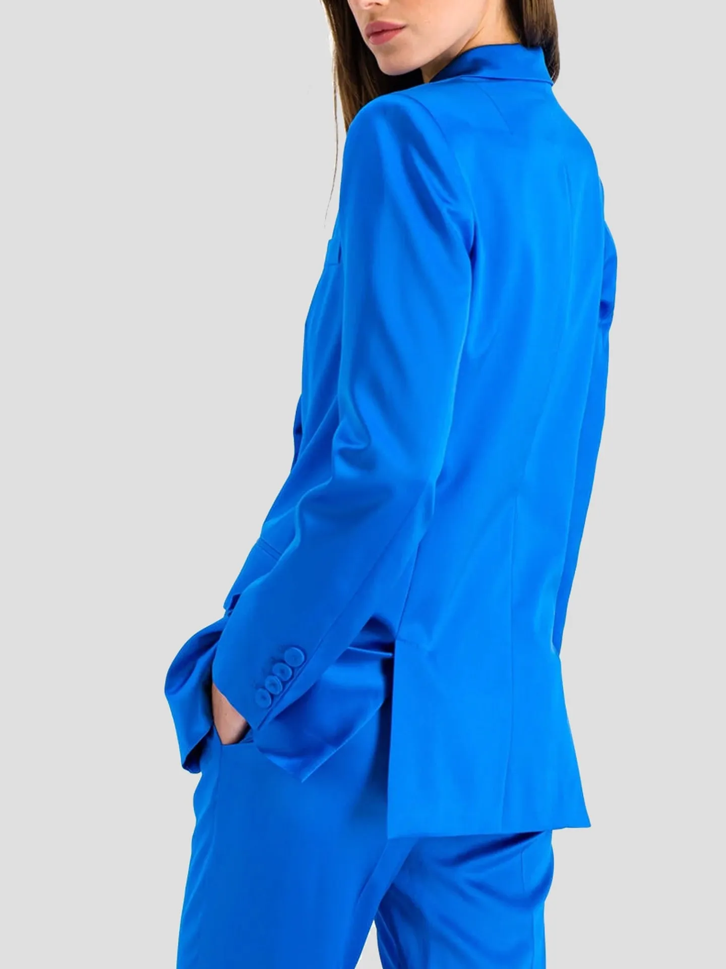 Armand Blue Silk Blazer