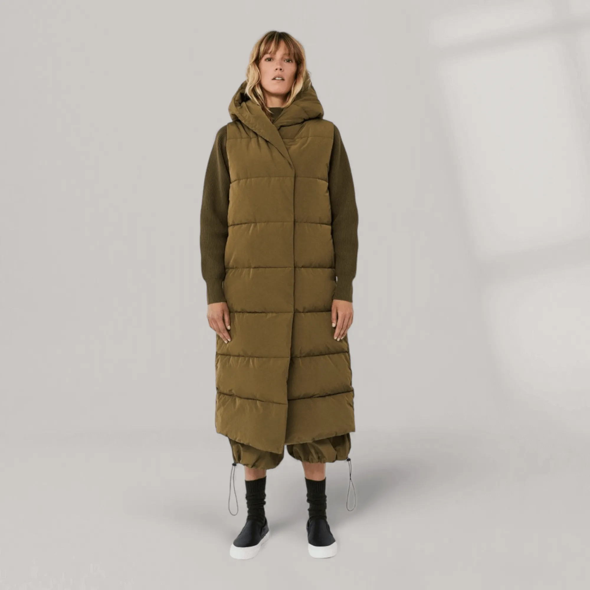 Arties Vegan Down Puffer Vest - Olive | Women's