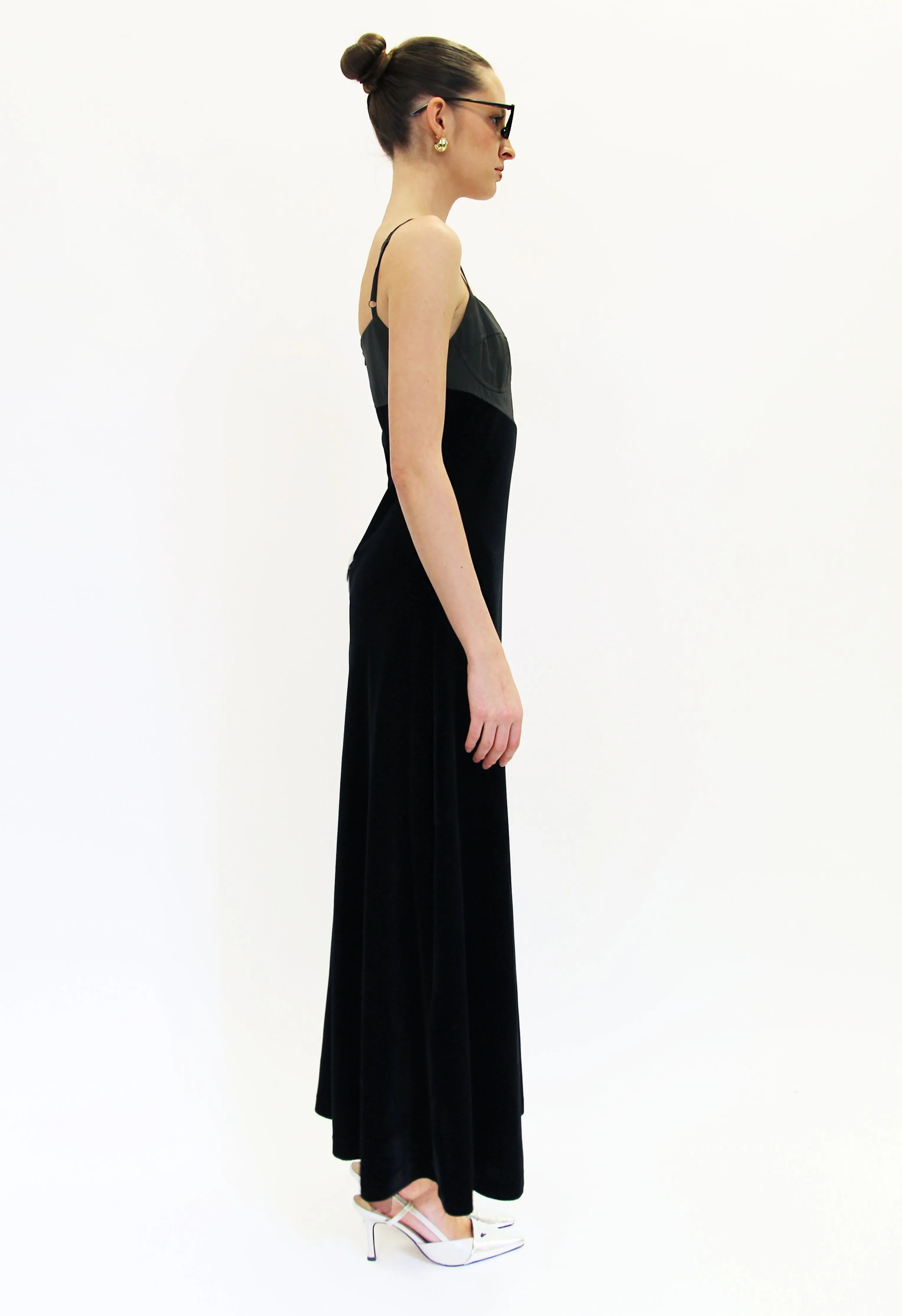 Avant Two-Toned Dress In Onyx