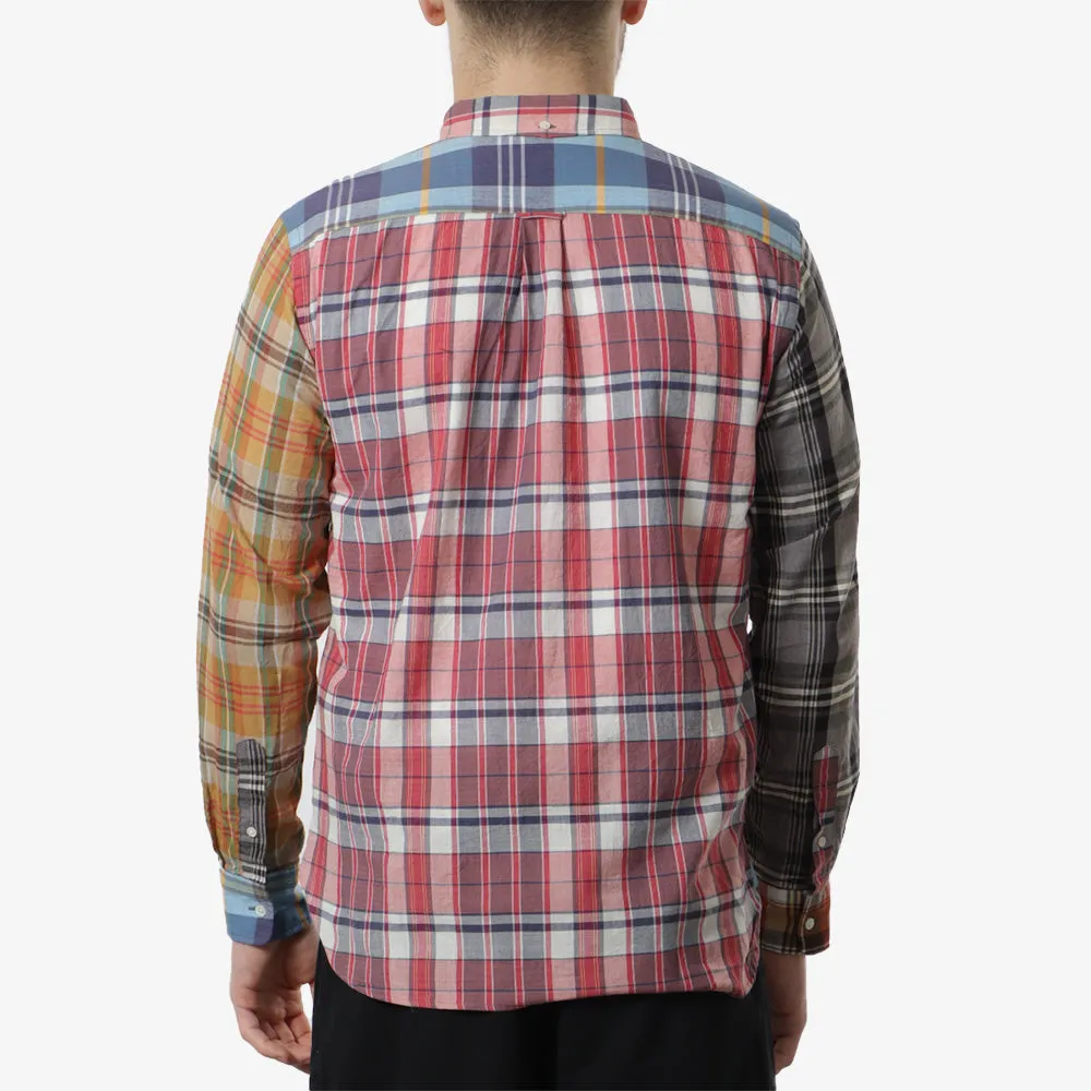 Beams Plus Button Down Madras Panel Shirt