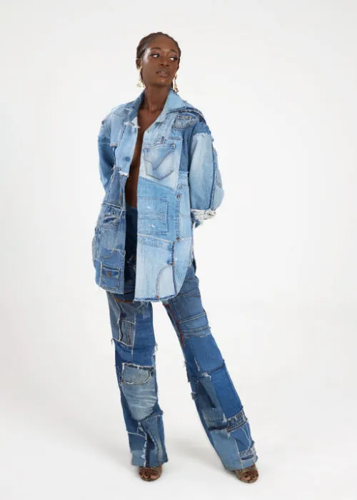 Boyedoe Odeneho II Long Sleeve Patchwork denim Jacket