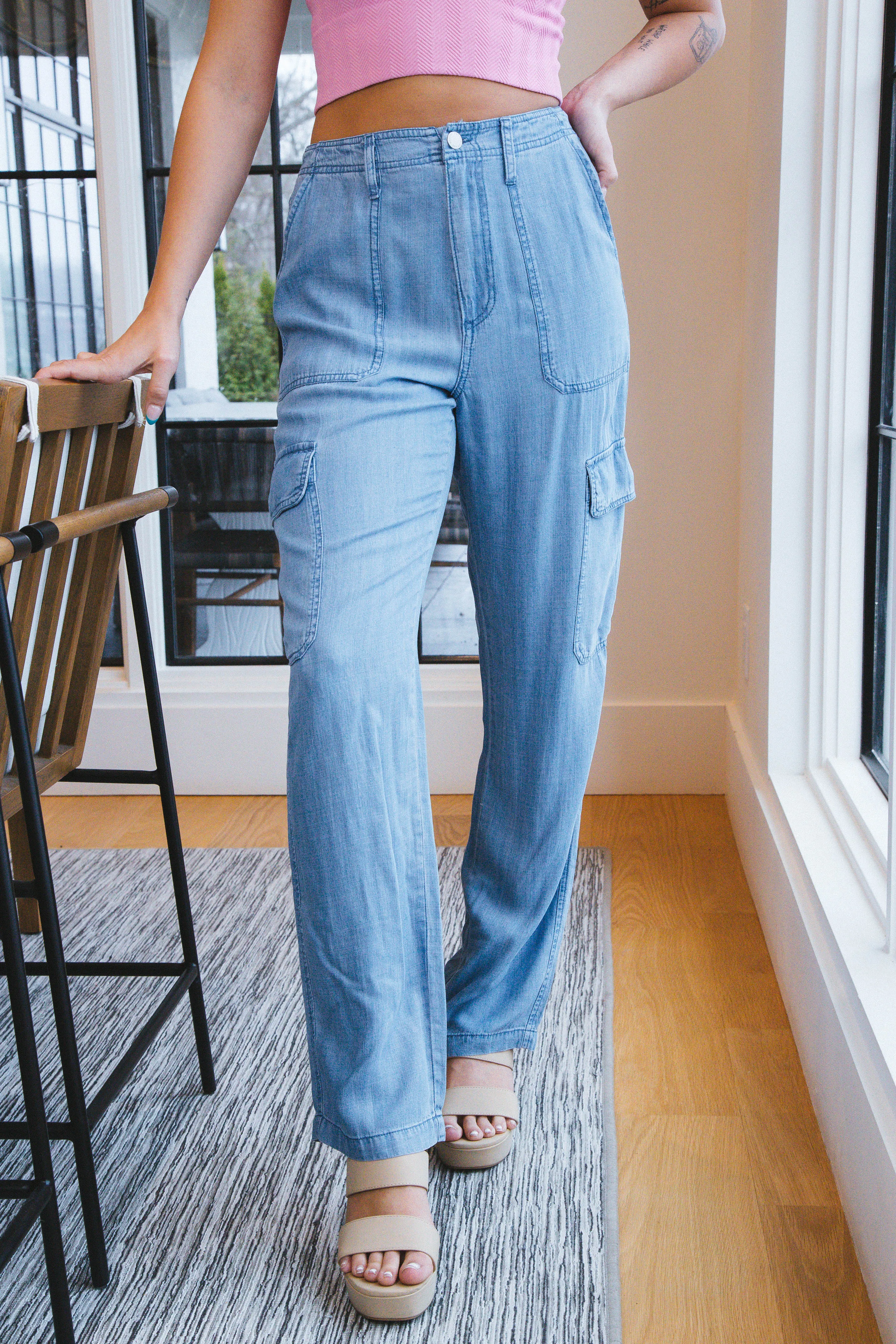 Bradley Chambray Cargo Pant, Mill Valley | Velvet Heart