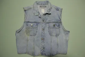 Breaker Vintage Made in USA 80's Stone Washed Denim Jean Jacket Vest