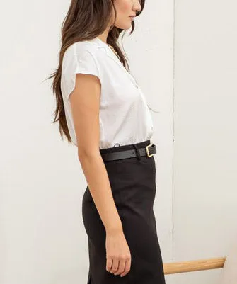 Button Down Top - Ivory