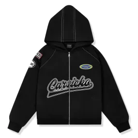 Carsicko Racing Club Zip-Up Black Hoodie