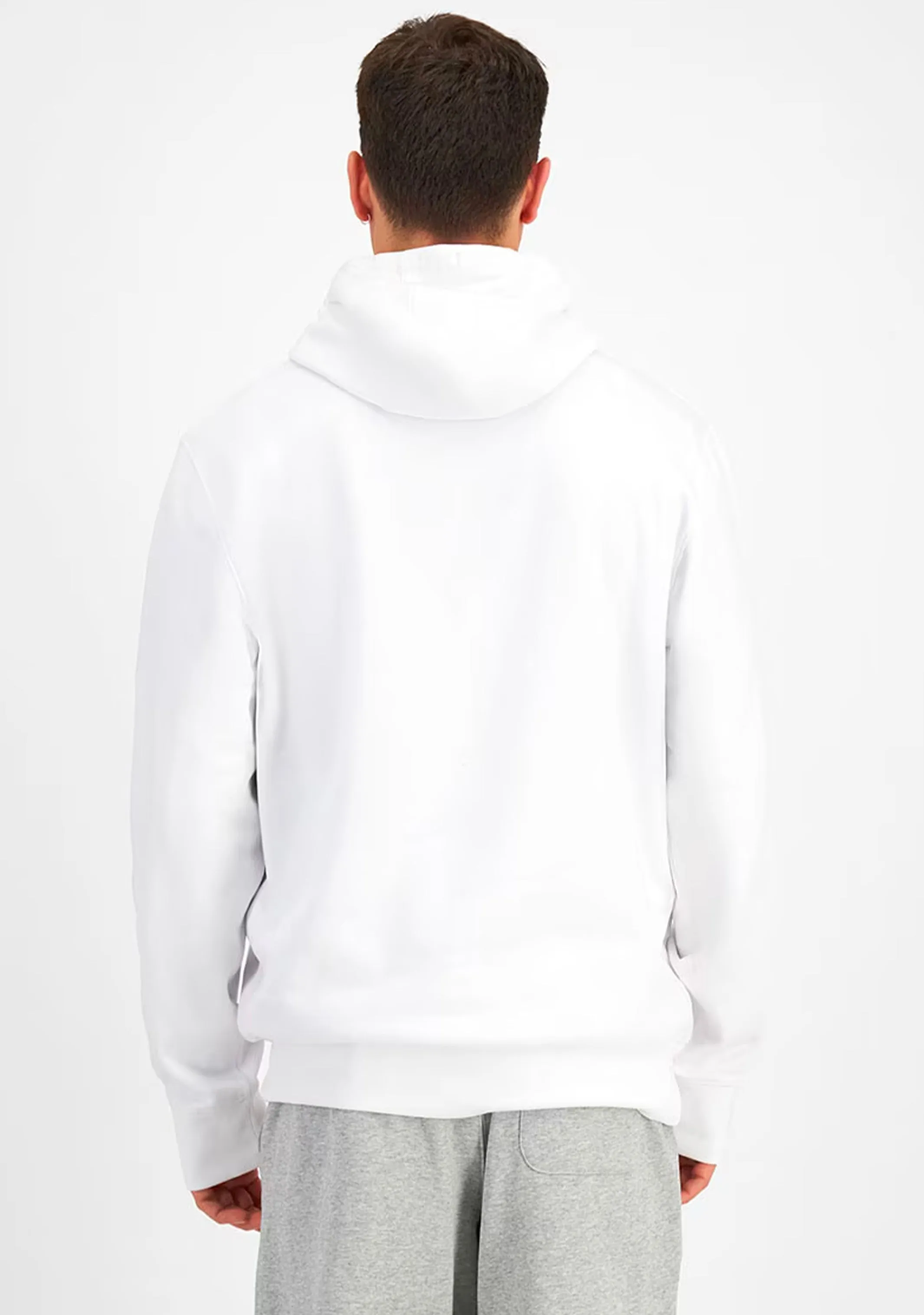 Champion Mens Script Hoodie White <BR> AY79N WIT