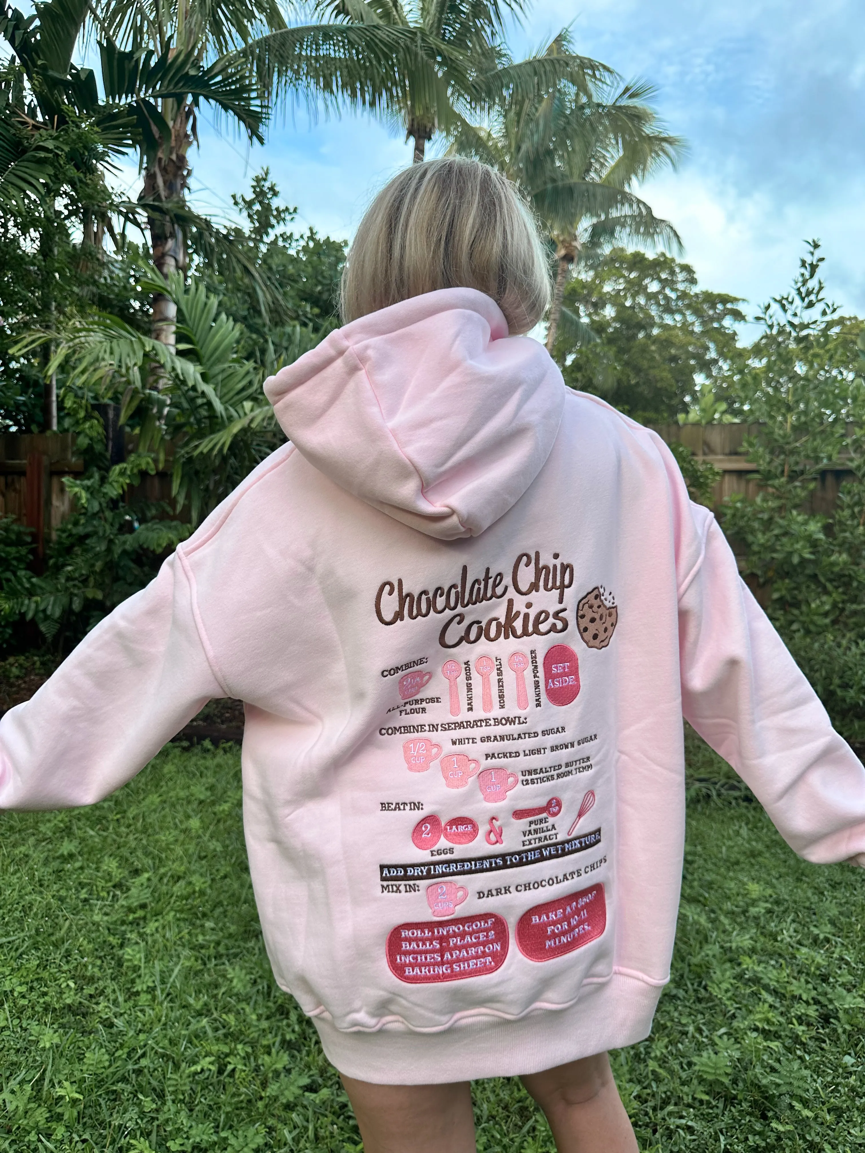 Chocolate Chip Cookie Recipe Embroider Hoodie