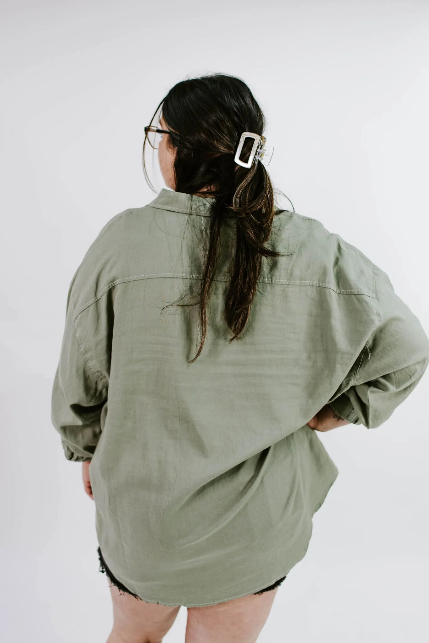 Clara Curvy Button Down Linen Shirt | Risen