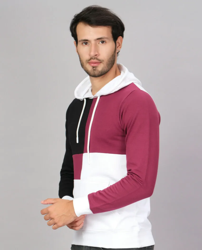 Colour Blocked Full Sleeve Hoodie