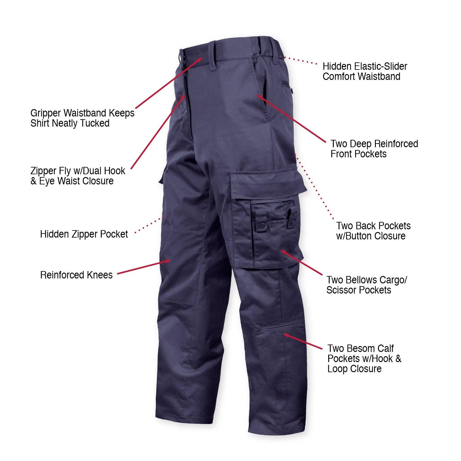 Deluxe EMT (Emergency Medical Technician) Paramedic Pants