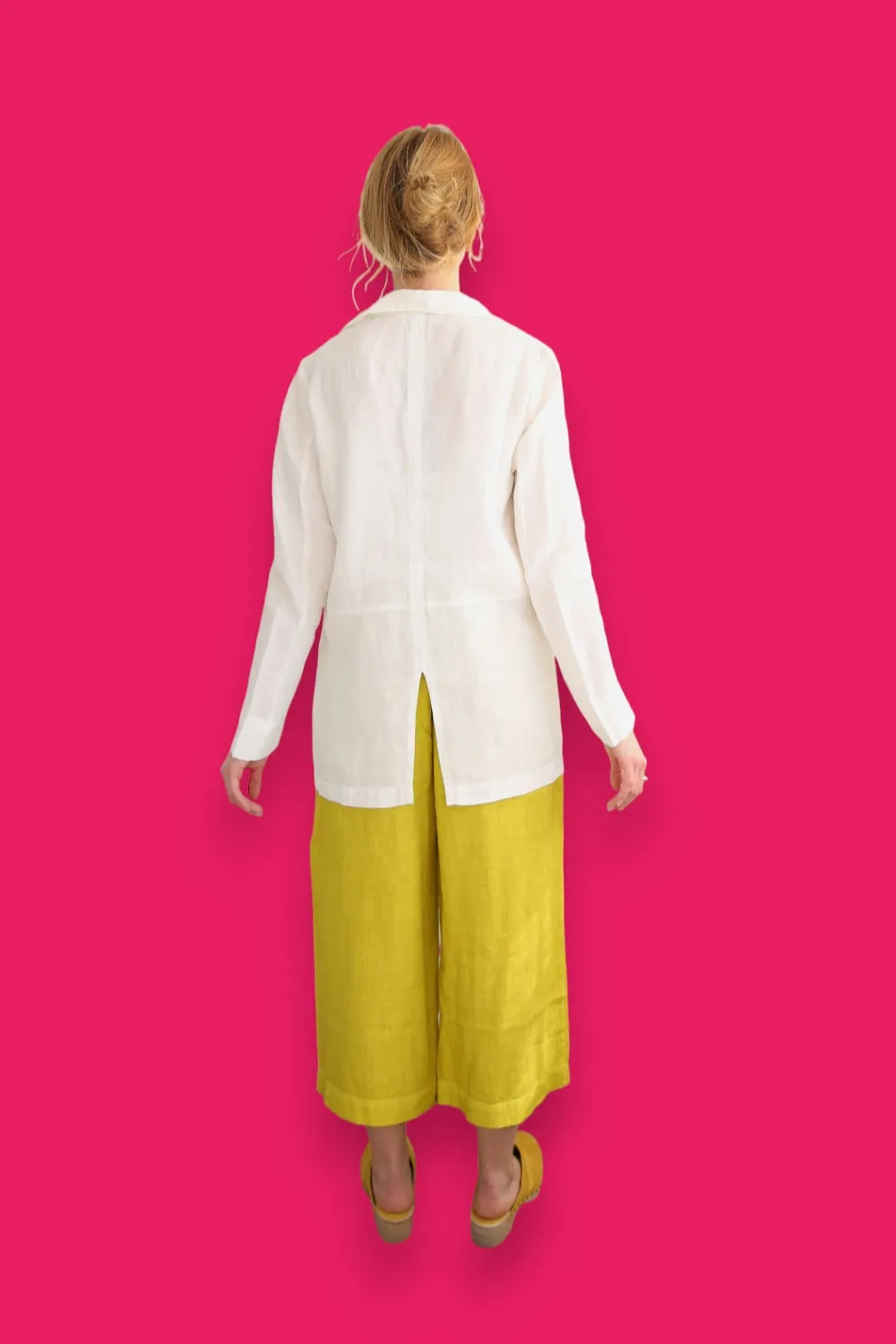 ELEMENTE CLEMENTE WHITE AMBATO LINEN BLAZER