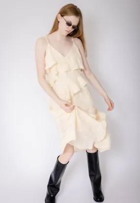 Elvina Dress in Pale Yellow