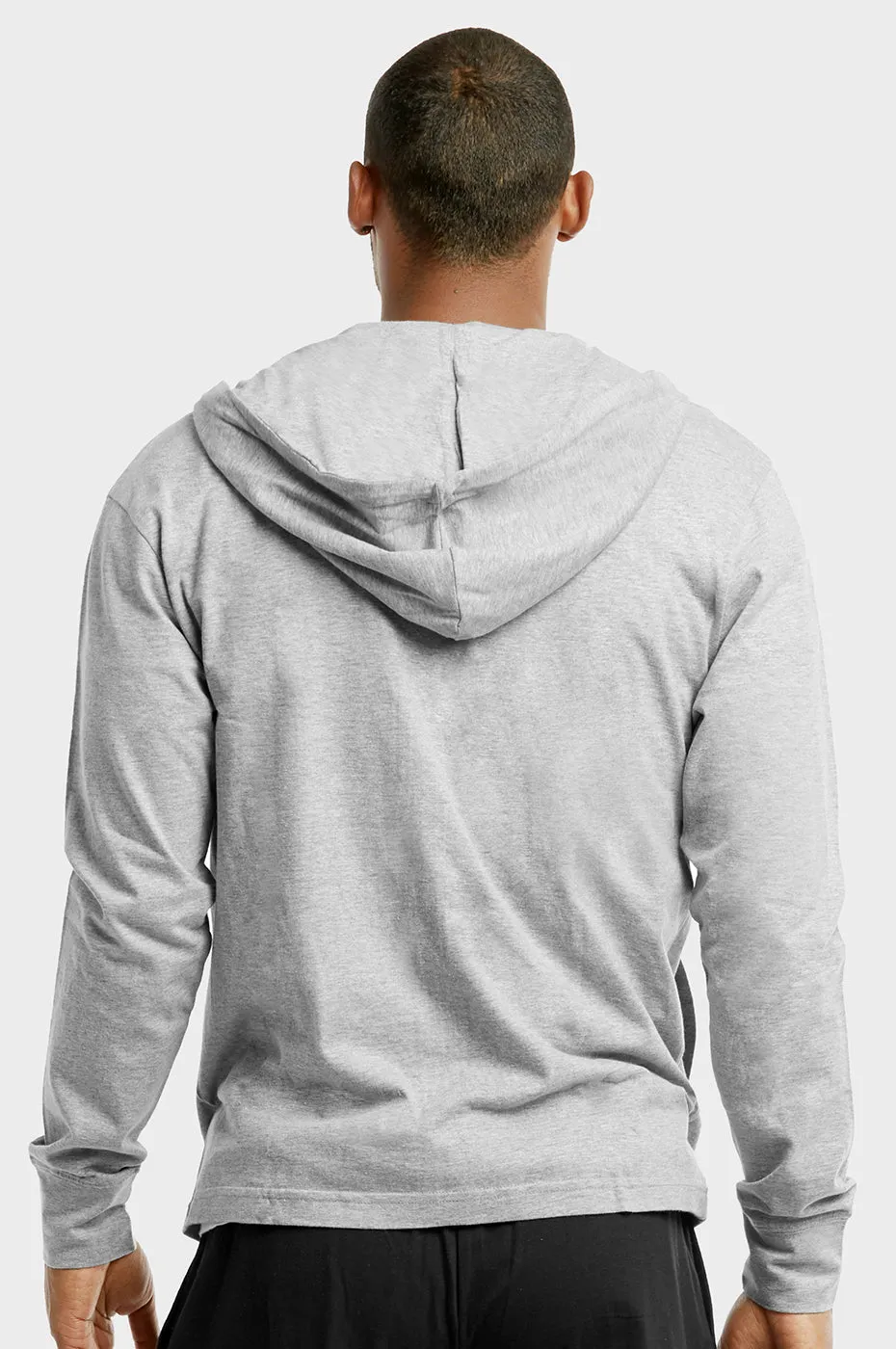 ET TU MEN'S COTTON JERSEY HOODIE JACKET (HD4100E_H.GRY)