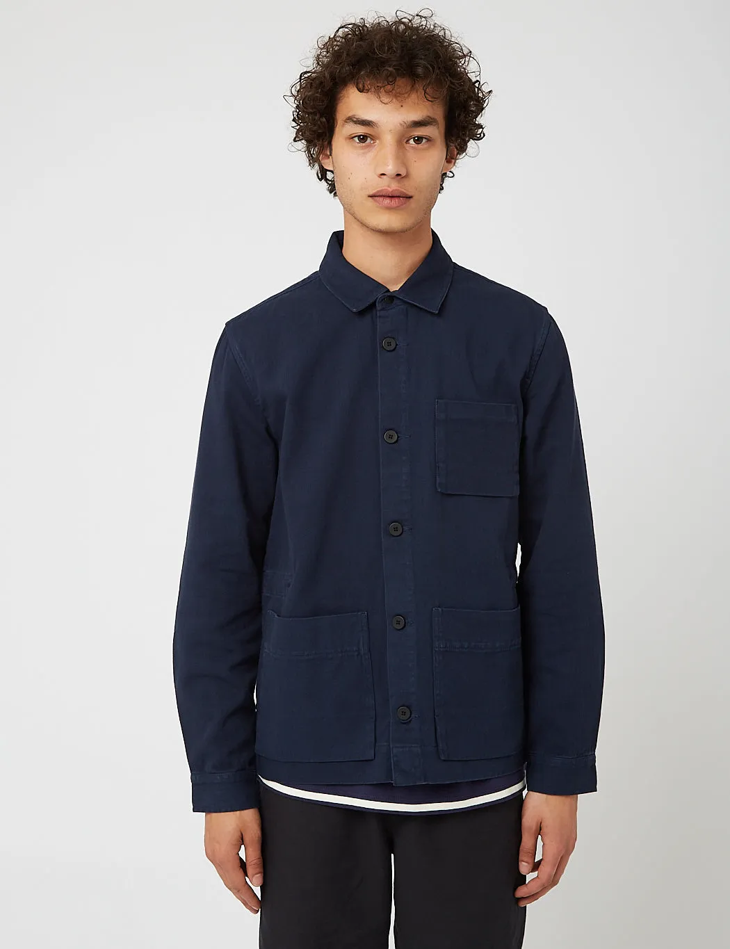 Folk Plinth Assembly Jacket - Navy Blue