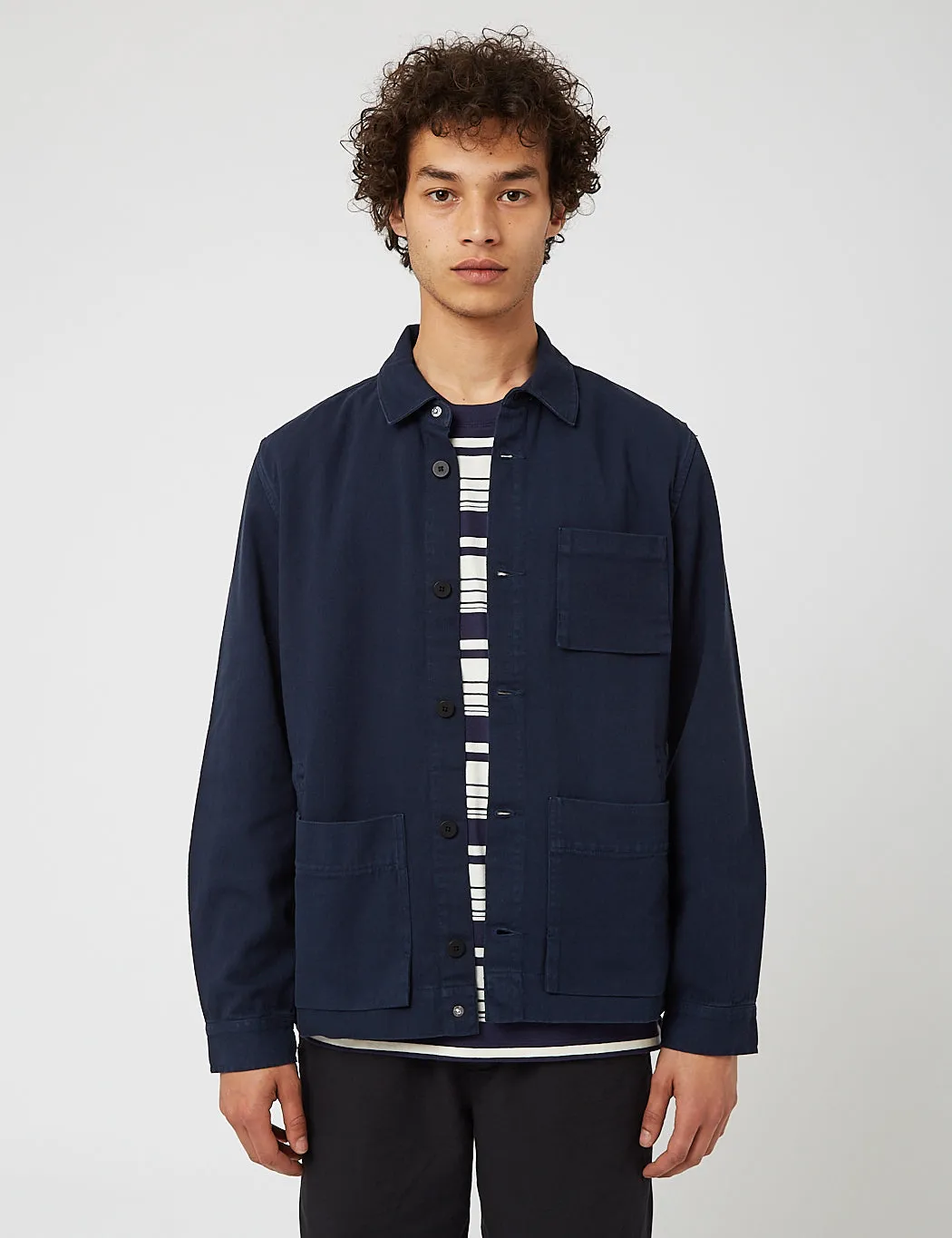 Folk Plinth Assembly Jacket - Navy Blue