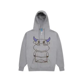 Frog Totally Awesome Zip Hoodie Ash