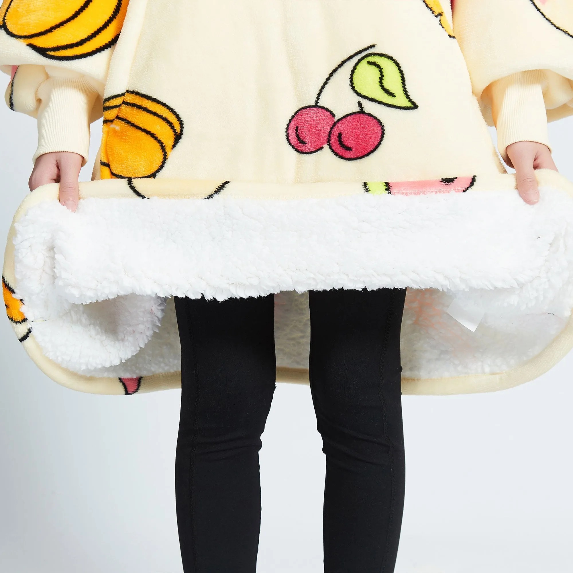 Fruits Cream Kids Hoodie Blanket