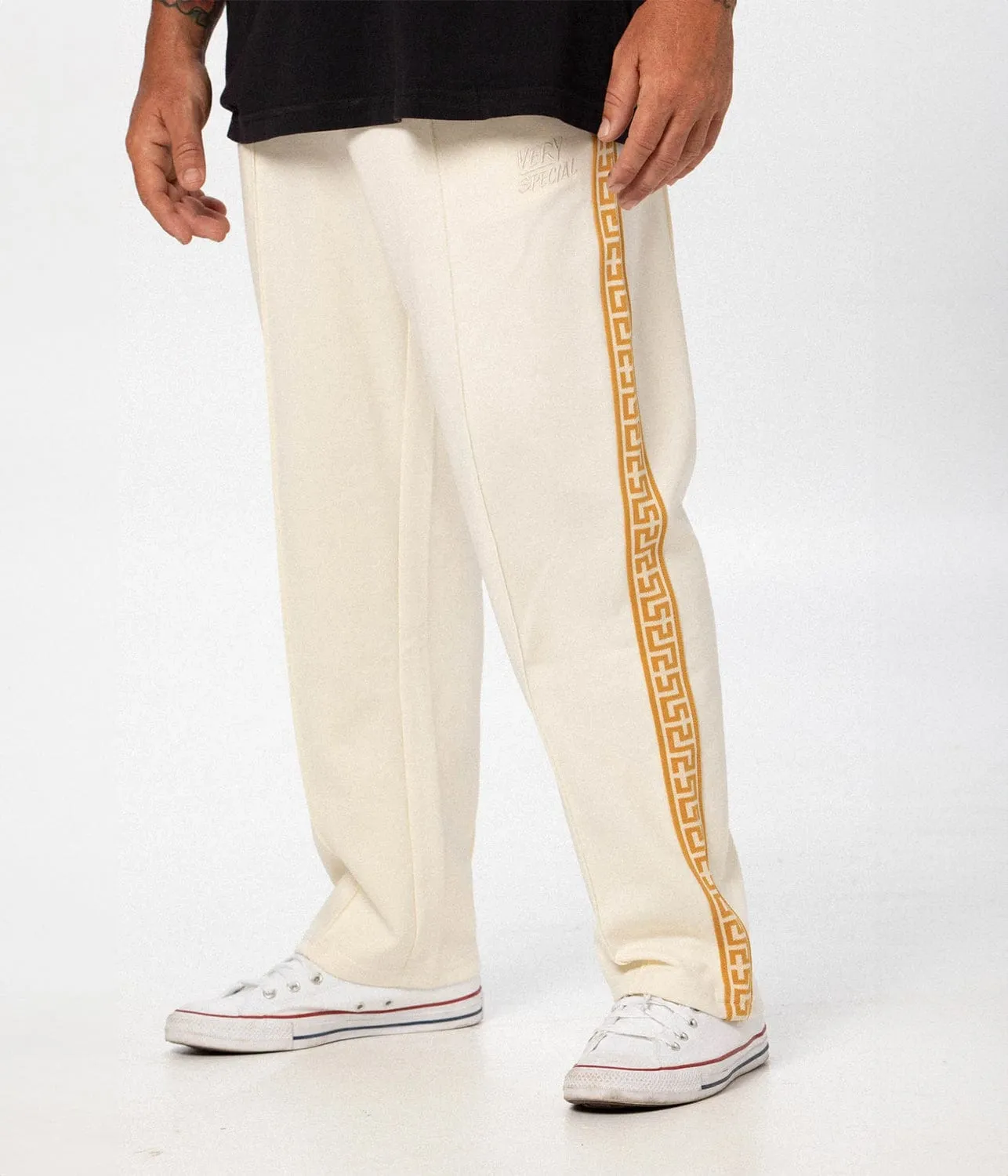 GEO TRACK PANT- CREAM