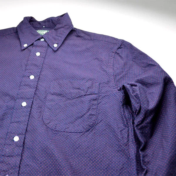 Gitman Vintage - Indigo Pin Dot Shirt - Navy / Red