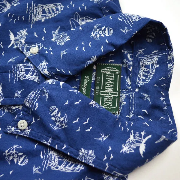 Gitman Vintage - "Good Luck" Shirt - Blue