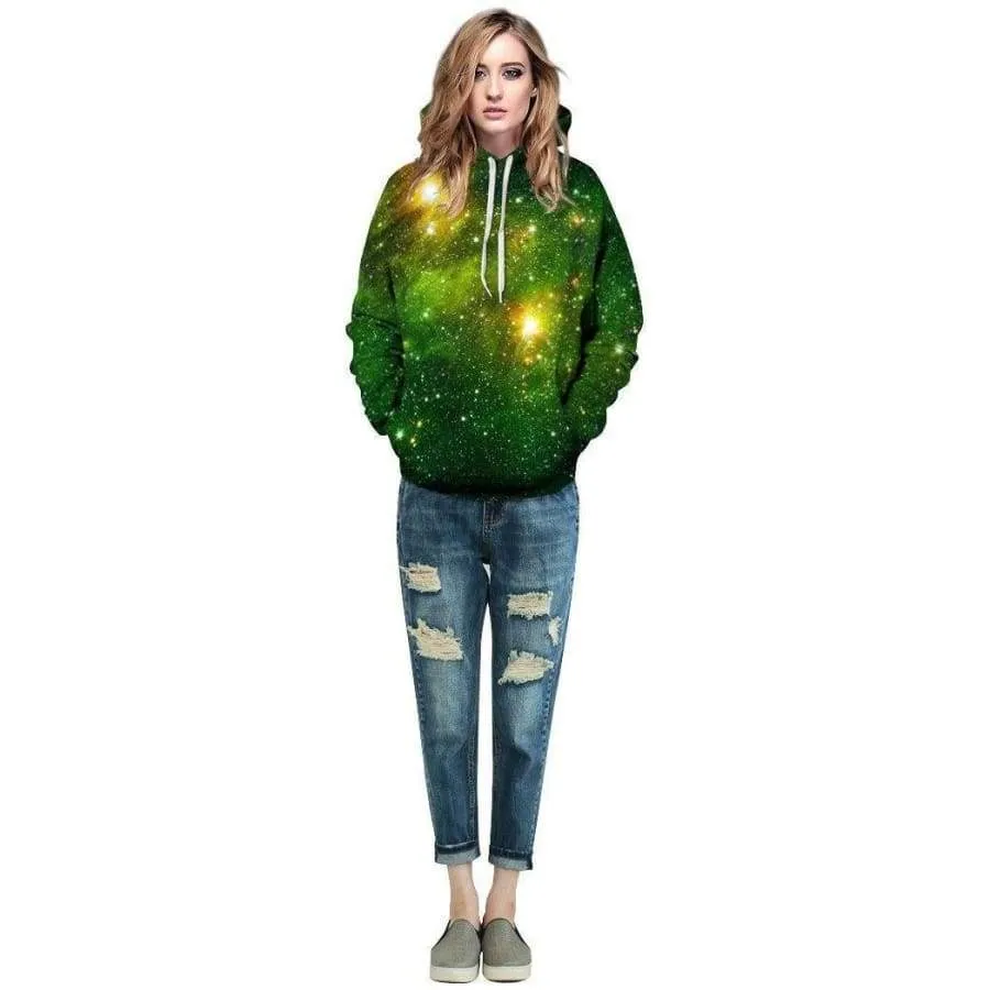 Green Galaxy - Overprint Hoody