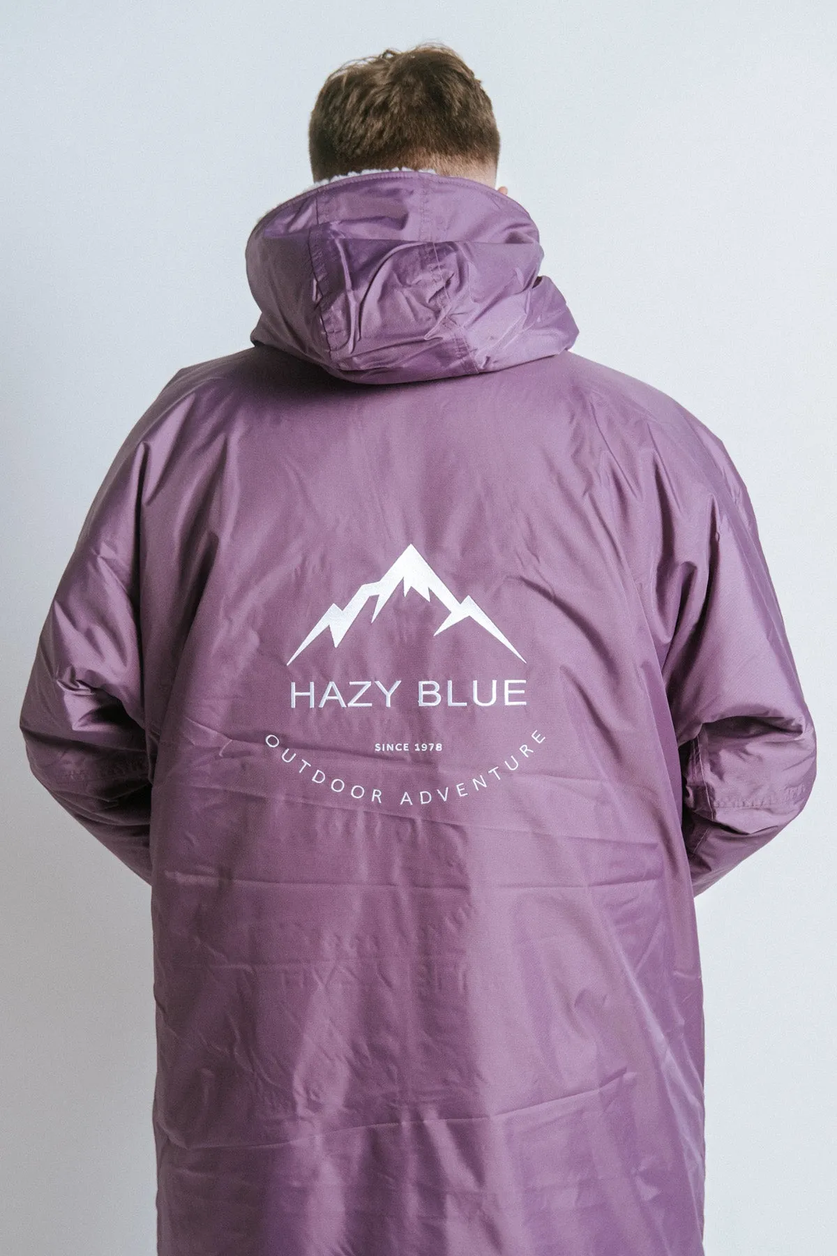 Hazy Blue Waterproof Adults All Weather Changing Robe - Newquay