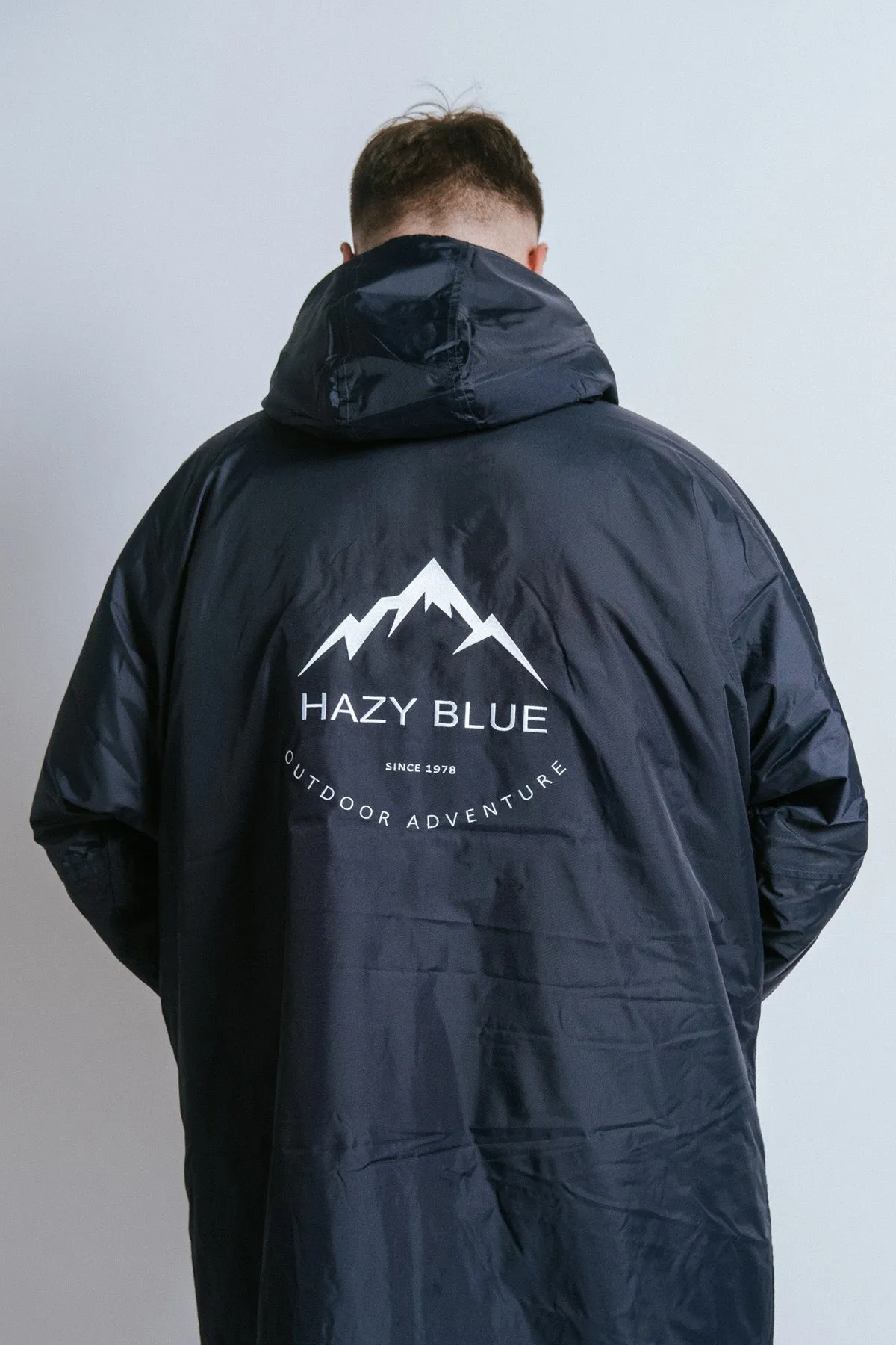 Hazy Blue Waterproof Adults All Weather Changing Robe - Newquay