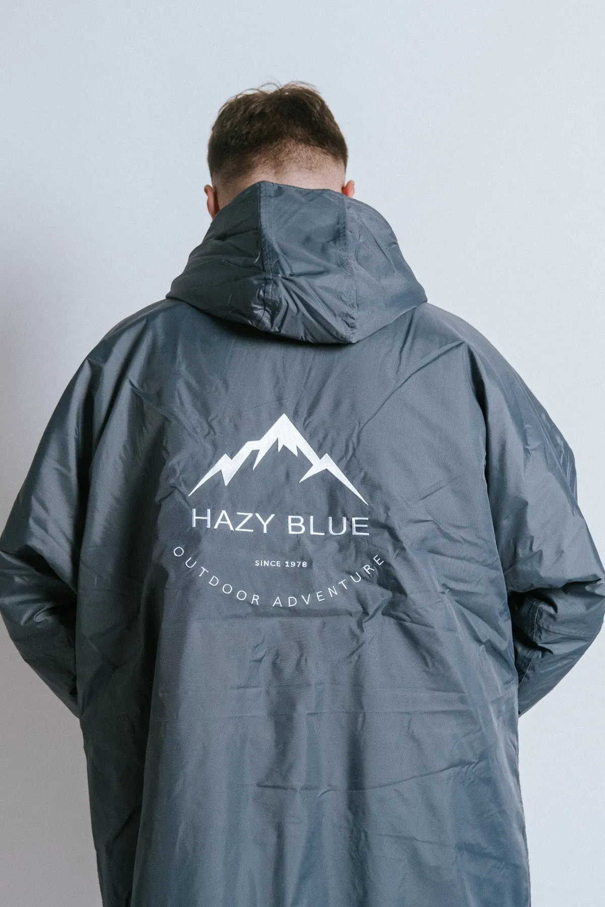 Hazy Blue Waterproof Adults All Weather Changing Robe - Newquay