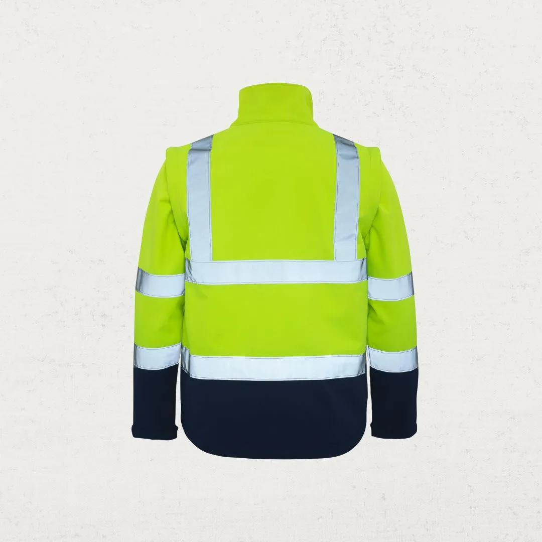 Hi Vis Landy Softshell Jacket with zip off sleeves