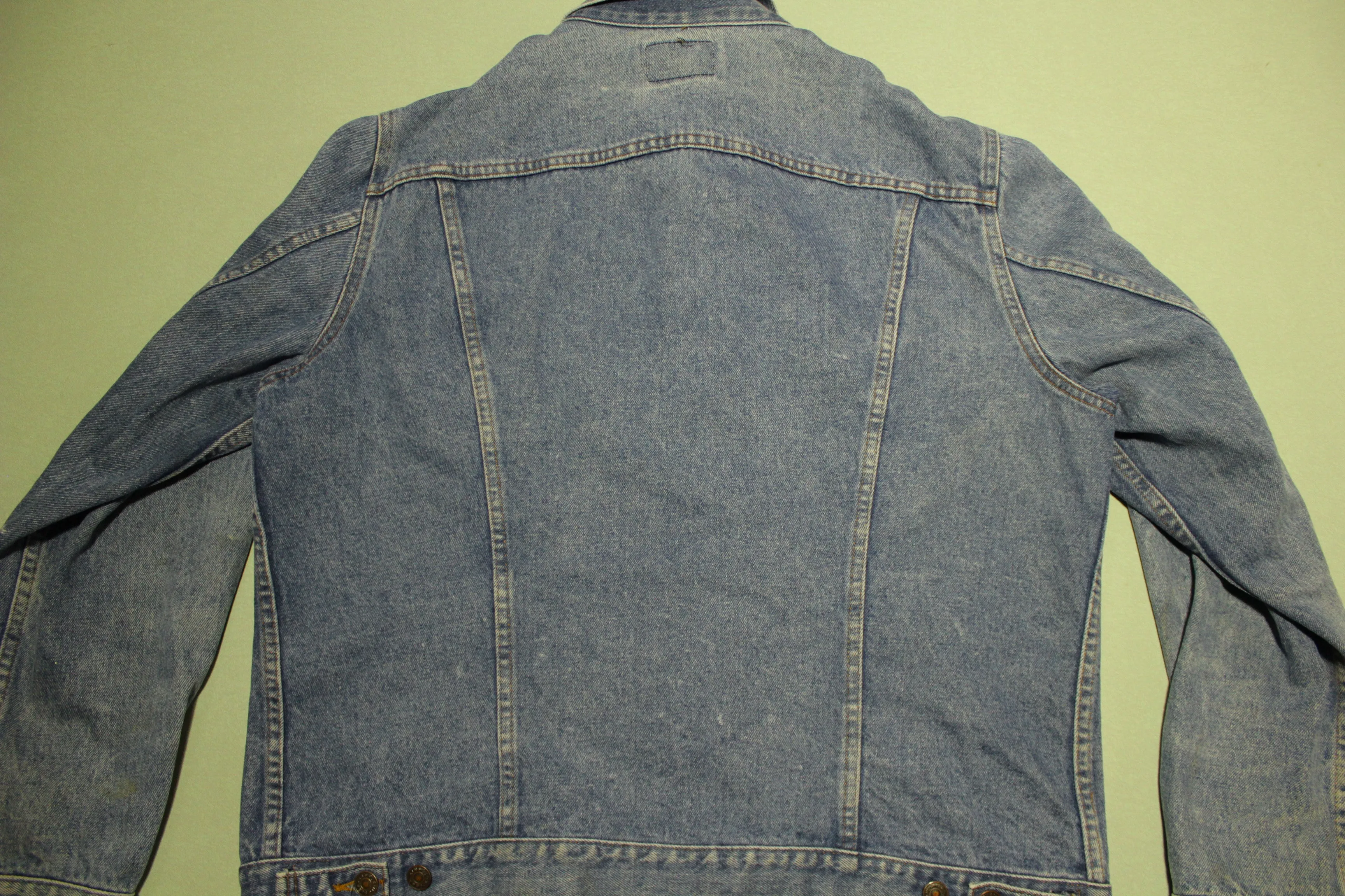 JC Penneys Plain Pockets Vintage Denim 70's 80's Button Up Trucker Jean Jacket