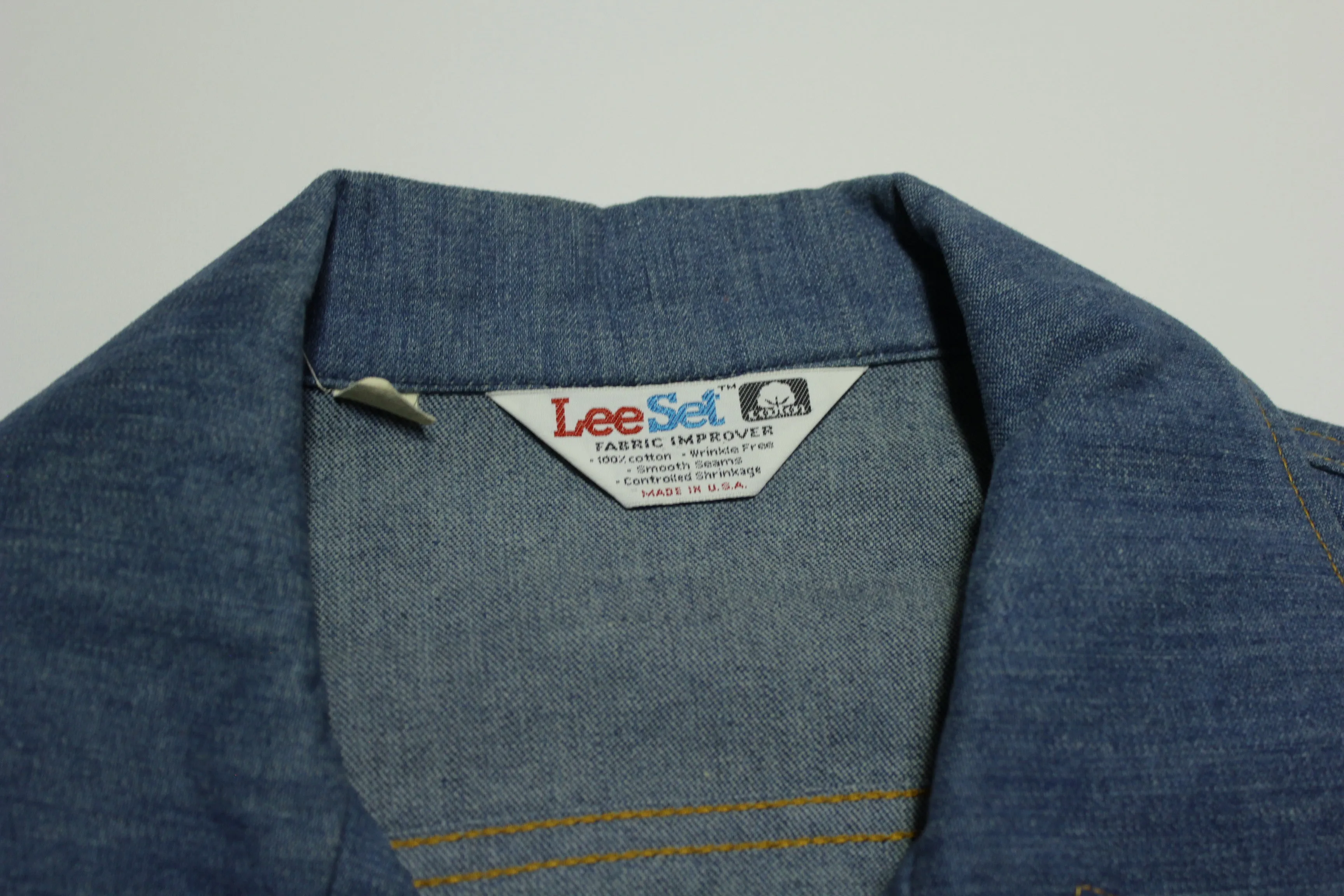 Lee Set Vintage 70's Made in USA Disco Denim Chore Jean Jacket