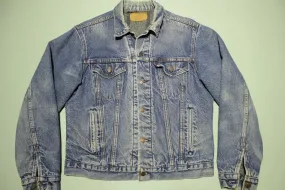 Levis 71506-0316 Vintage 80s 2 Side Pocket Blanket Lined Denim Jean Trucker Jacket