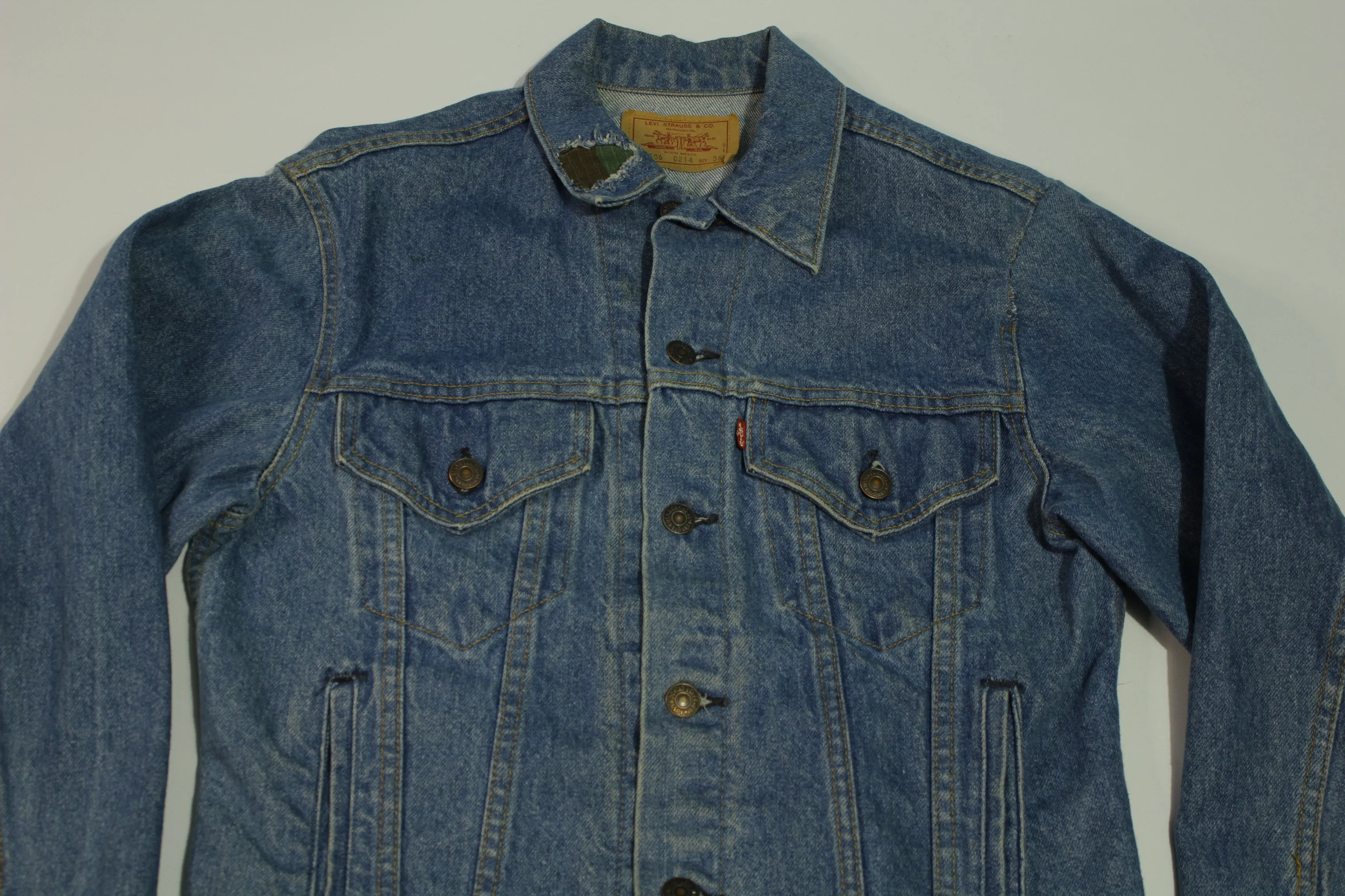 Levis Vintage 80's 70506 0214 Denim 4 Pocket Made in USA Jean Jacket