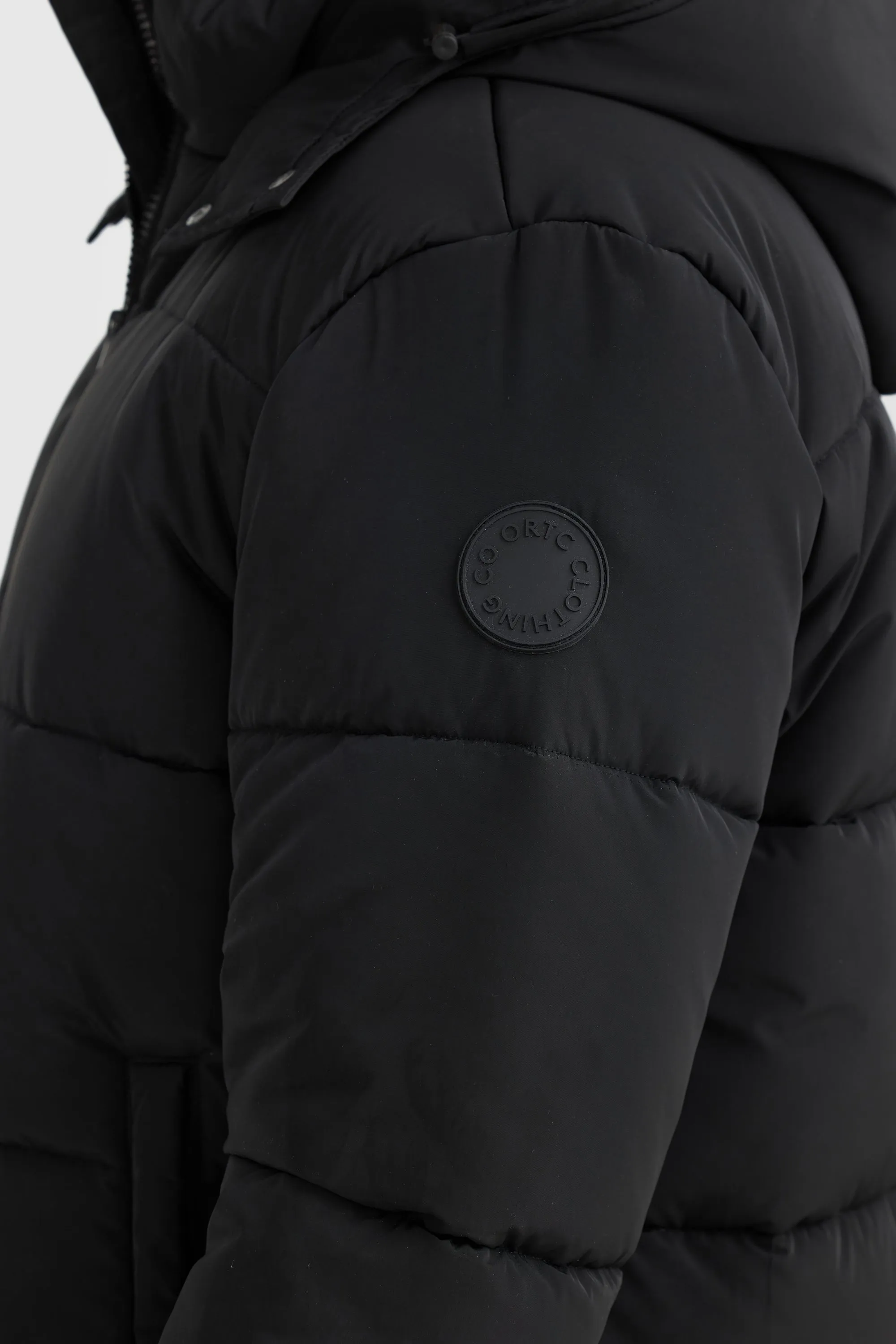 Longline Black Puffer Jacket