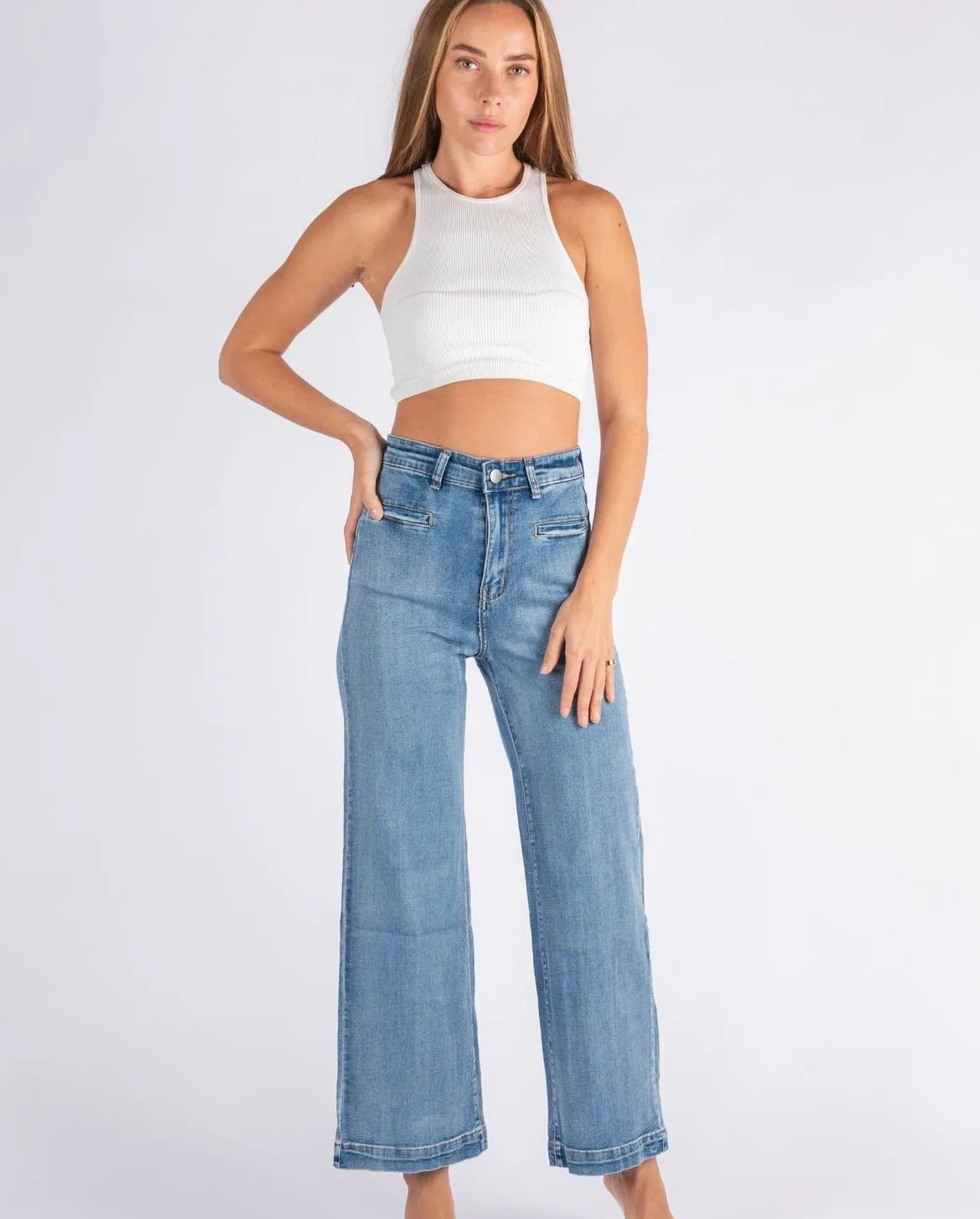 Maddie Flared Jeans - Denim Blue