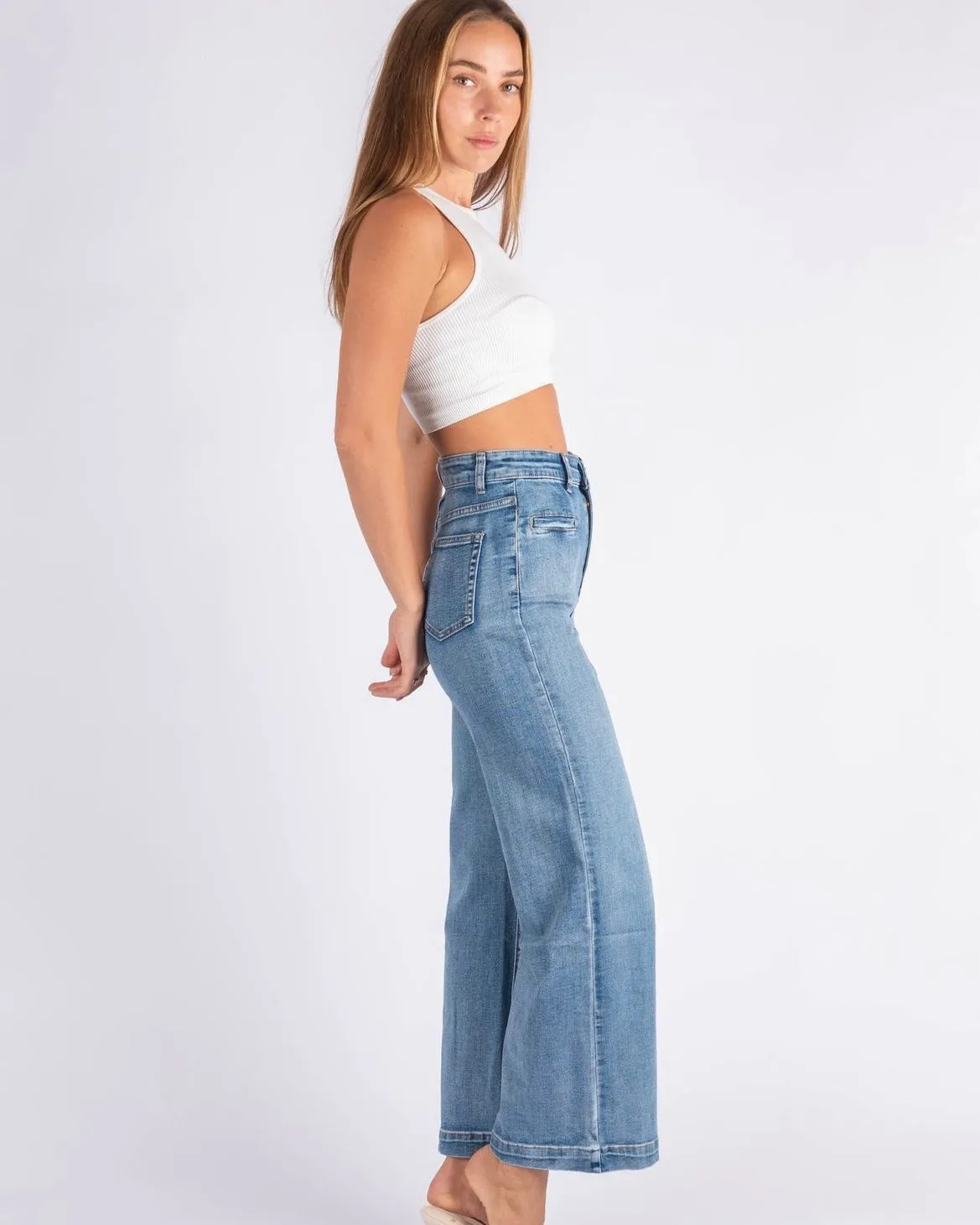 Maddie Flared Jeans - Denim Blue