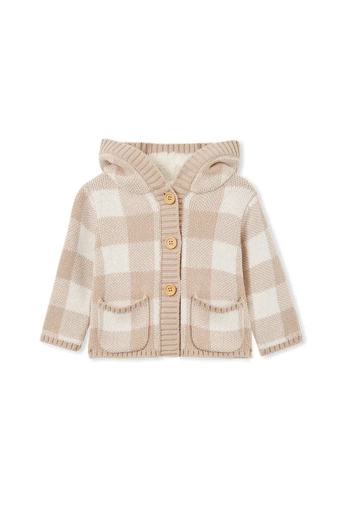 Milky - Natural Check Hooded Jacket