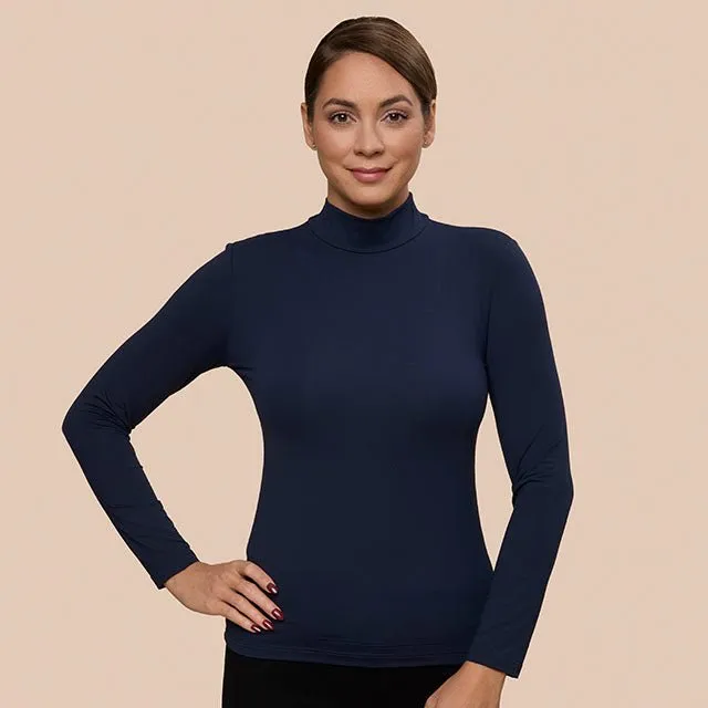 Mock Neck Long Sleeve Layering Top