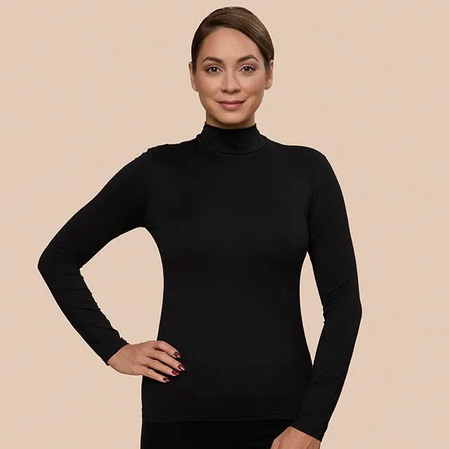 Mock Neck Long Sleeve Layering Top