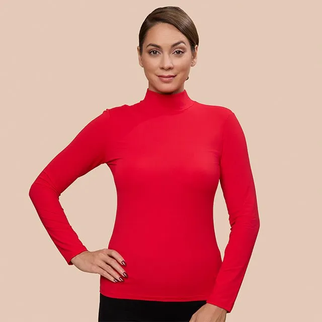 Mock Neck Long Sleeve Layering Top