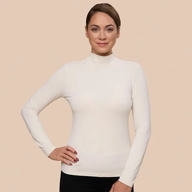 Mock Neck Long Sleeve Layering Top