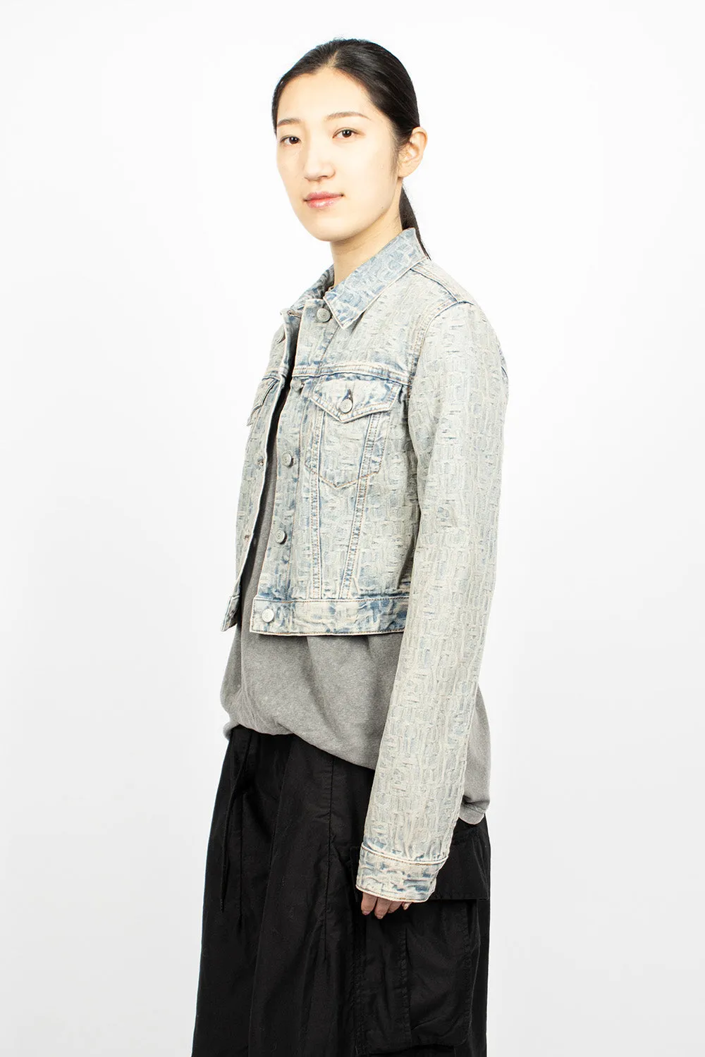 Monogram Denim Jacket Blue/Beige