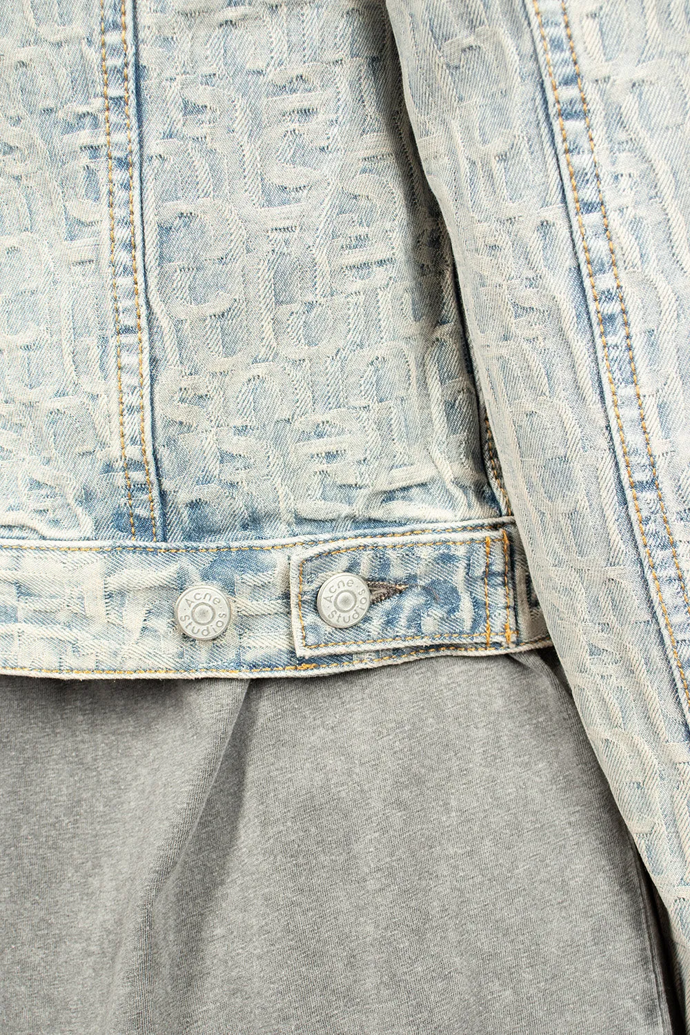 Monogram Denim Jacket Blue/Beige