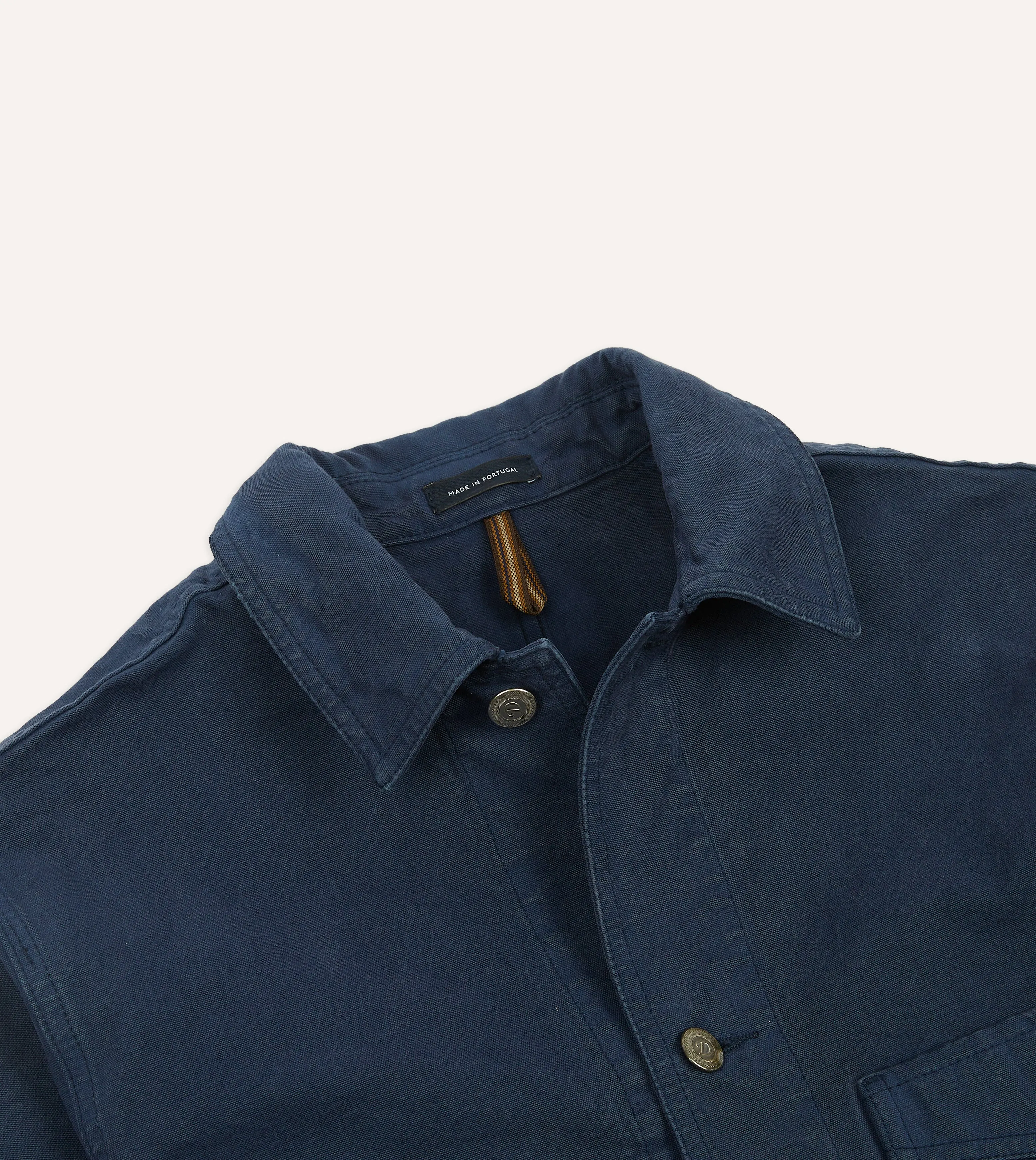 Navy Cotton Duck Canvas Five-Pocket Chore Jacket