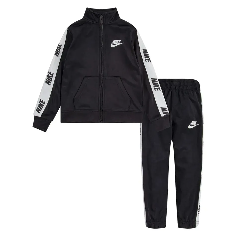 NIKE KIDS TRICOT BLACK SPORTSWEAR TRACKSUIT 2 SET